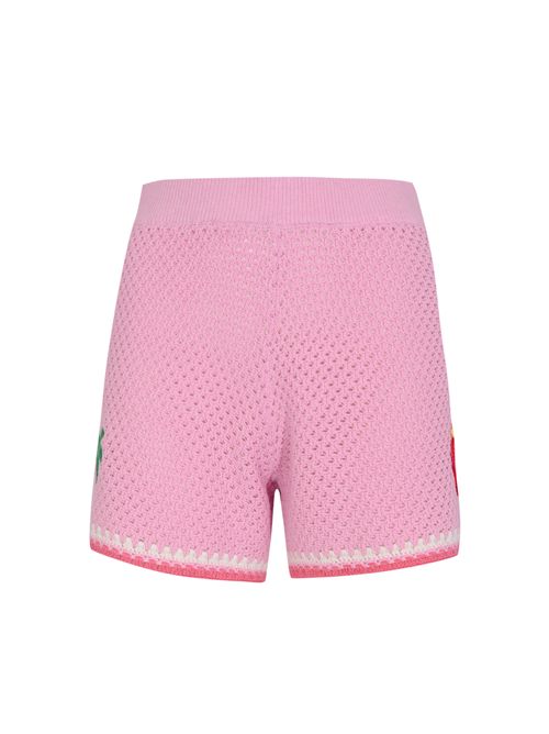 Shorts Yvette in crochet di cotone con ricami floreali Mc2 Saint Barth | YVT000103562L
